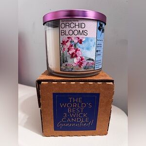 NEW B&BW Limited Edition Orchid Blooms 3 Wick Candle